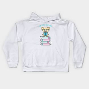 Do not disturb, cute dog reading Kids Hoodie